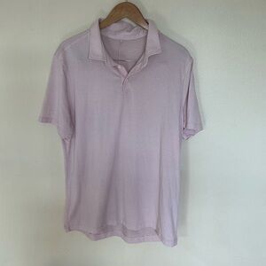 Lululemon Men's Light Pink Polo Shirt
